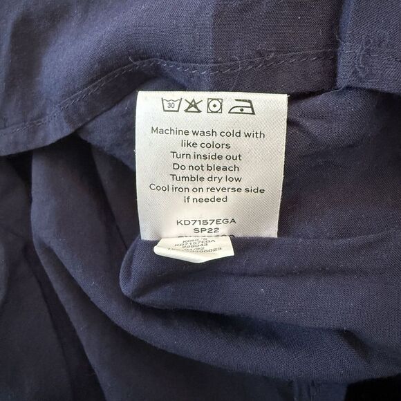 Draper James Puff Sleeve Eyelet Dress Size S‎ Navy Blue - Picture 6 of 8